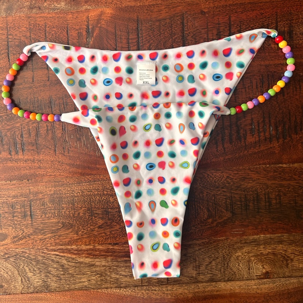 Strawberry milk mob roygbv bikini bottom